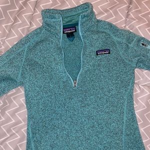 Patagonia green better sweater quarter zip